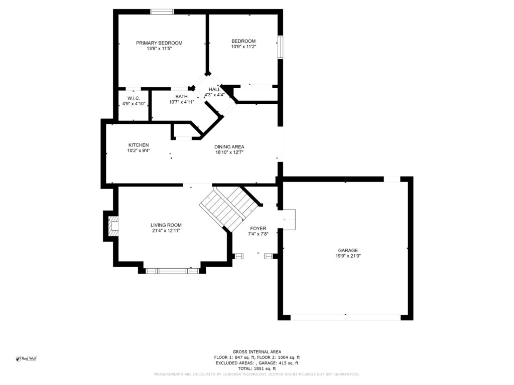 2D floor plan of home