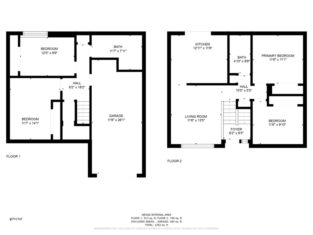 multi-level floor plan of a home